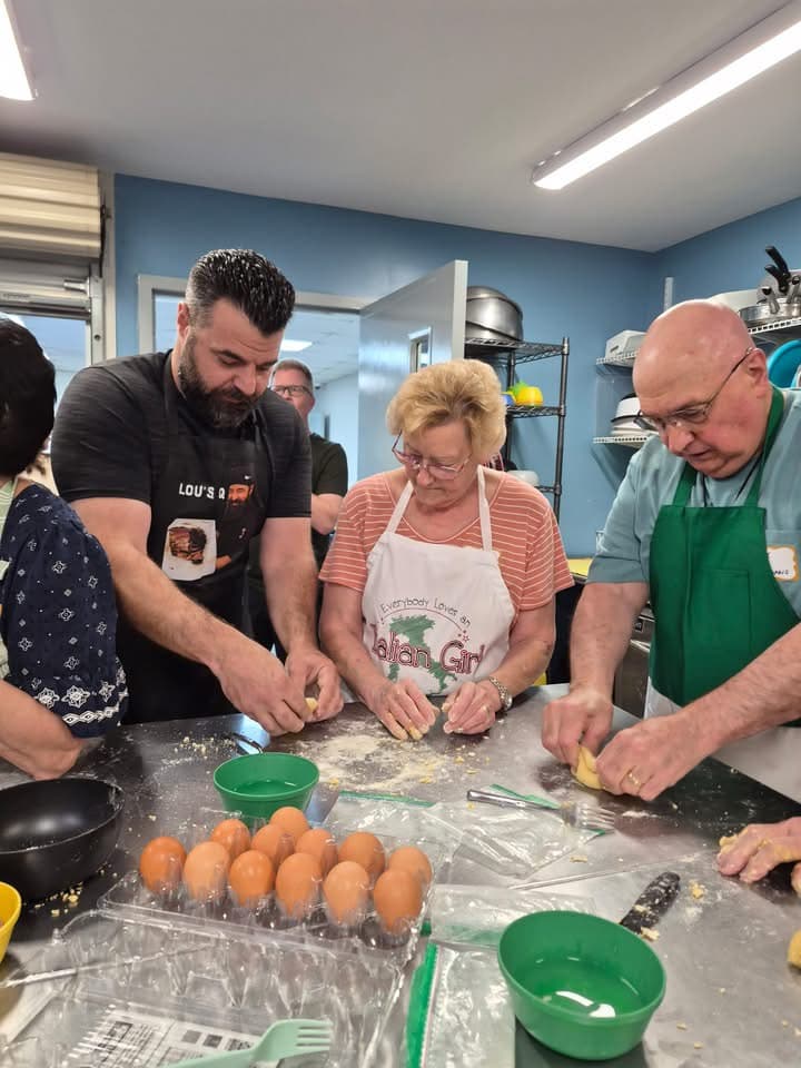 Fresh pasta class for Buoni Amici Lodge 3021 at Cokes Chapel in Sharpsburg, Georgia