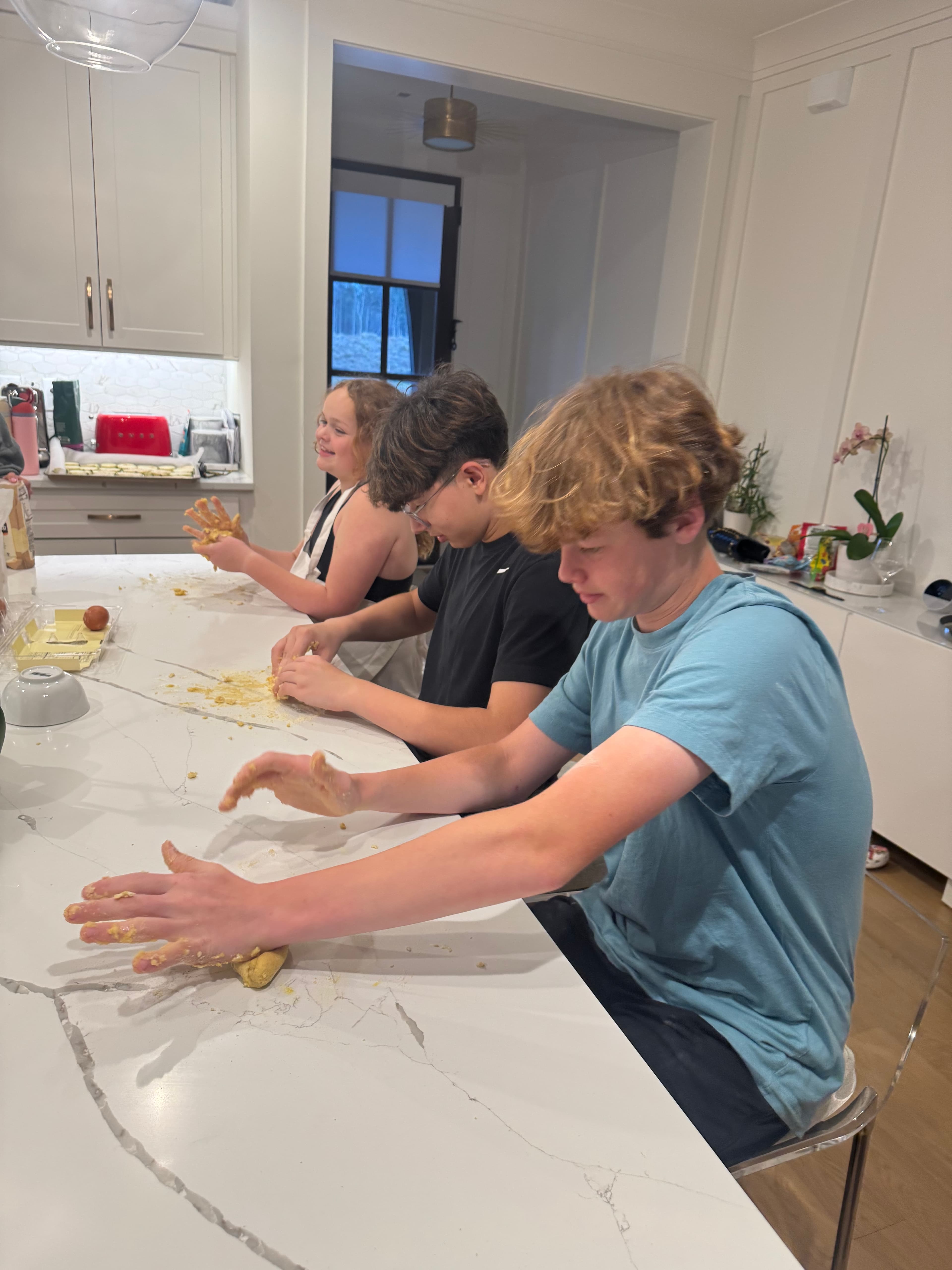 Fresh pasta drying before dinner